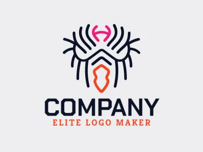 Crear su logotipo en línea con la forma de un buitre con colores personalizables y estilo abstracto.