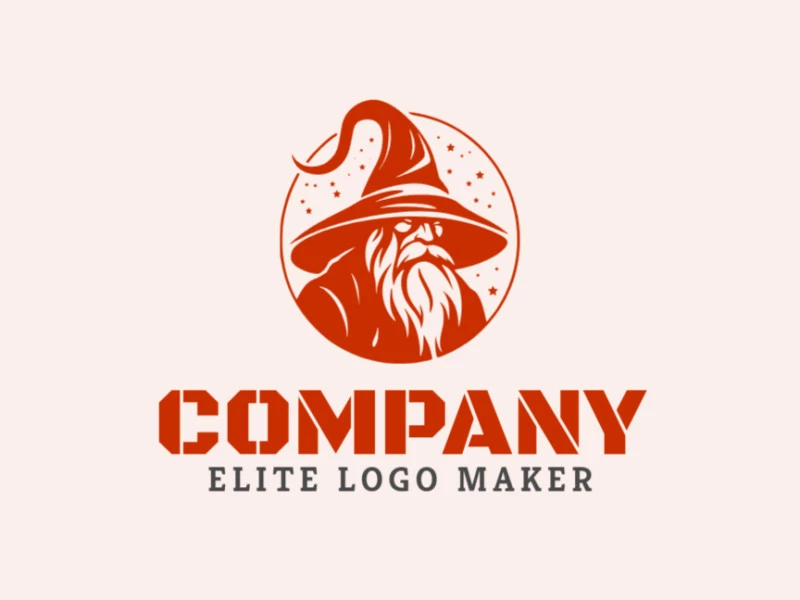 Logotipo ideal para diferentes empresas en forma de un mago con un estilo abstracto.