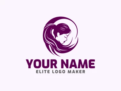 Diseño de logo creativo y minimalista con una forma inspirada en Wonder Woman, ideal para un quick logo maker con una apariencia audaz y llamativa.