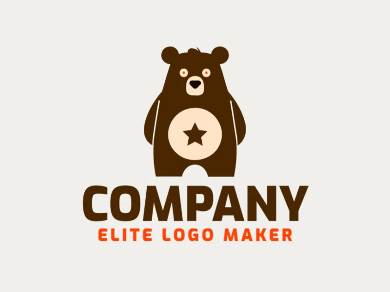 Un logo minimalista que presenta un oso joven, encarnando simplicidad y encanto en su diseño.