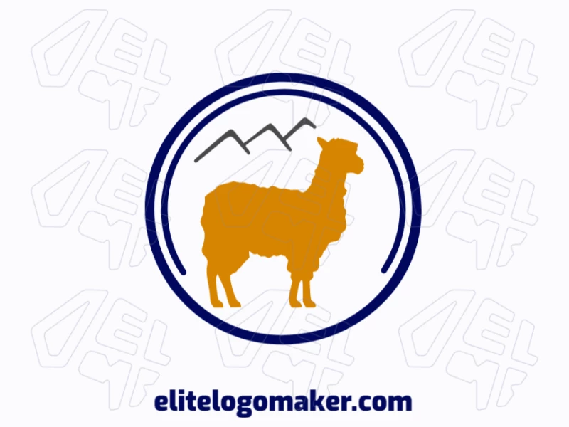 Logotipo ideal para diferentes negócios com a forma de uma alpaca , com design criativo e estilo simples.