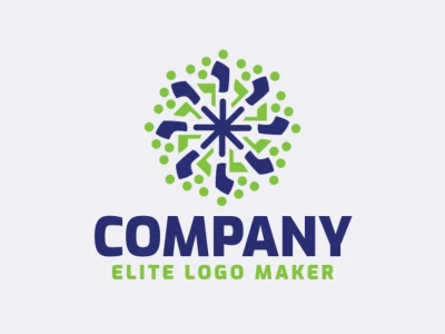 Crie um logotipo memorável para sua empresa com a forma de um asterisco combinado com uma flor com estilo abstrato e design criativo.