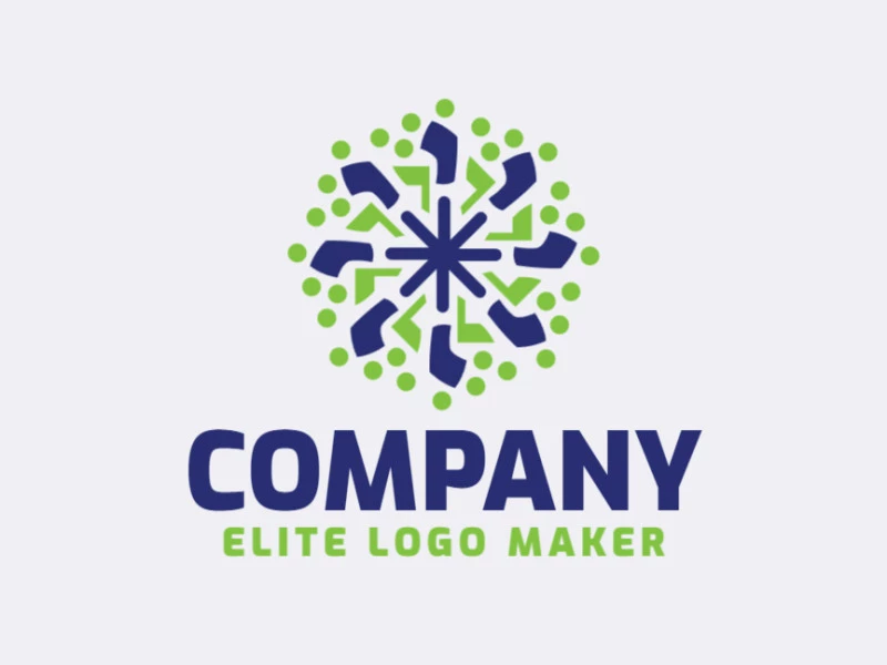 Crie um logotipo memorável para sua empresa com a forma de um asterisco combinado com uma flor com estilo abstrato e design criativo.