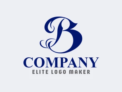 Um design de logotipo simples, porém marcante, apresentando a letra 'B', ideal para uma identidade de marca limpa e memorável.