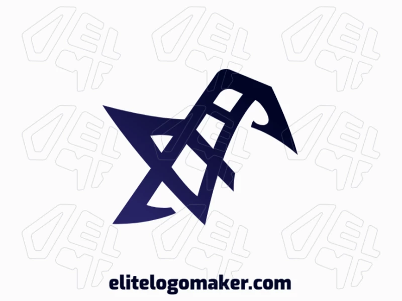 Pássaro + Escada Logotipo Para Empresa Crie um logotipo memorável para sua empresa, com a forma de um pássaro combinado com uma escada, com estilo gradiente e design criativo.