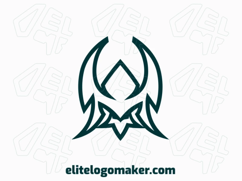 Pássaro Selvagem Gerador De Logotipo Logotipo customizável com a forma de um pássaro selvagem, com estilo simétrico, a cor utilizada foi verde.