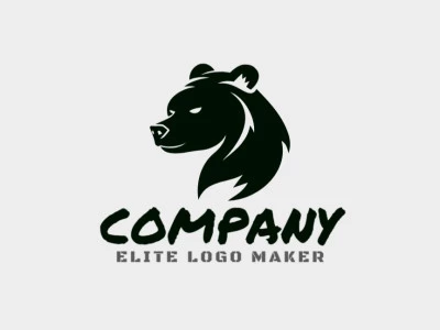 Um logotipo emblemático com a majestosa cabeça de um urso negro, incorporando força e resiliência.