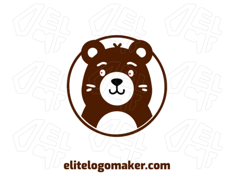 Urso Marrom Com Design Artístico Elabore Seu Logotipo Online Um urso marrom profissional com design artístico, exibindo um trabalho artesanal único e detalhado em estilo rústico.