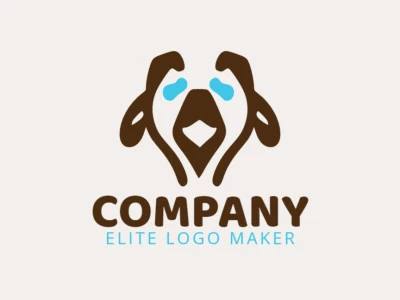 Logotipo moderno com a forma de um buldogue com design profissional e estilo abstrato.