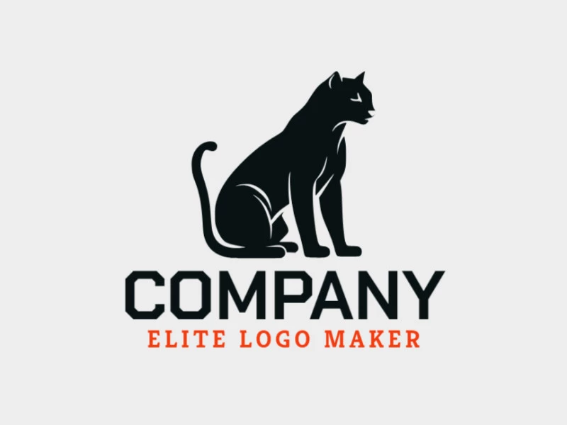 Crie um logotipo memorável para sua empresa com a forma de um gato com estilo animal e design criativo.