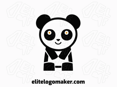Um ursinho panda infantil em estilo infantil, projetado para dar um caráter único e brincalhão ao logo.