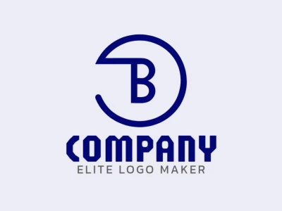 Um design de logotipo simples apresentando a letra 'B' em formato circular, exalando elegância atemporal.