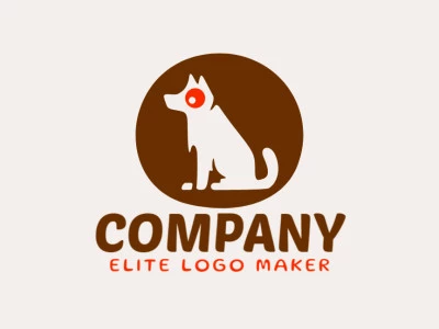 Este encantador logotipo no estilo de mascote apresenta um cachorro brincalhão em tons de marrom e vermelho, capturando a lealdade e o espírito alegre do melhor amigo do homem.