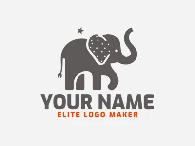 Um design de logotipo de elefante ilustrativo exala sofisticação e modernidade, tornando-o inspirador para empreendimentos empresariais dinâmicos.