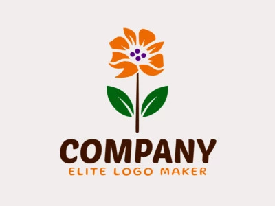 Crie um logotipo memorável para sua empresa com a forma de uma flor com estilo minimalista e design criativo.