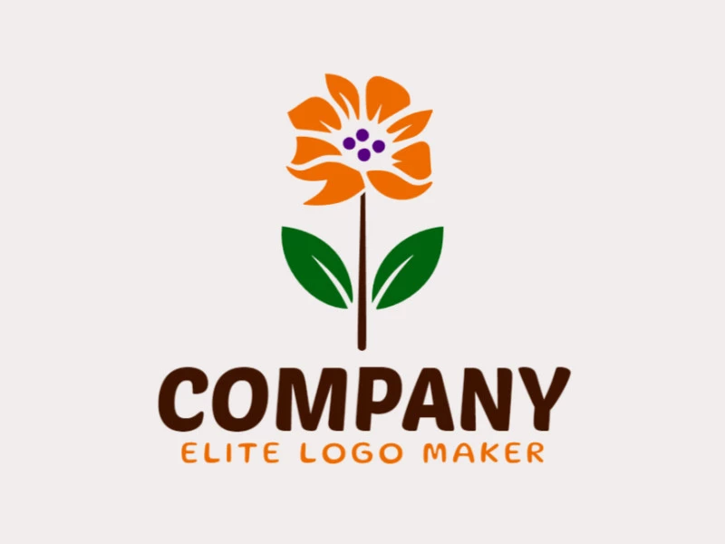 Crie um logotipo memorável para sua empresa com a forma de uma flor com estilo minimalista e design criativo.