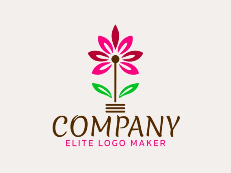 Logotipo ideal para diferentes negócios com a forma de uma flor , com design criativo e estilo abstrato.