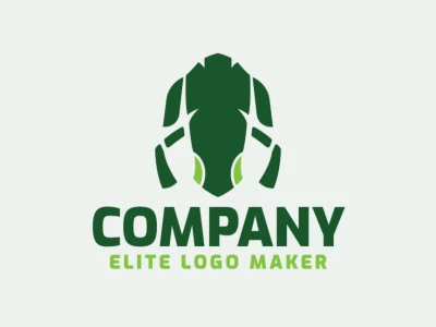 Crie um logotipo vetorial para sua empresa com a forma de um sapo com estilo minimalista, a cor utilizada foi verde.