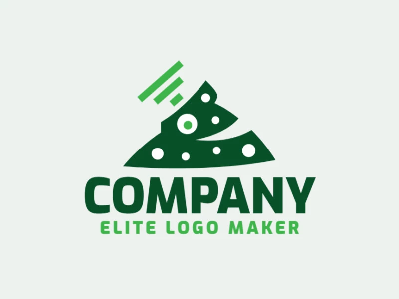 Logotipo composto por formas simples formando um sapo combinado com um ícone wi-fi com estilo abstrato, a única cor utilizada foi verde.