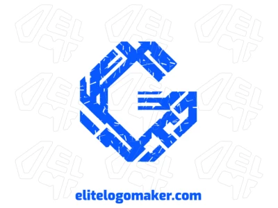 Uma letra "G" com design inovador e abstrato, no estilo de letra inicial, perfeita para criar um logotipo vetorial, profissional e elegante.