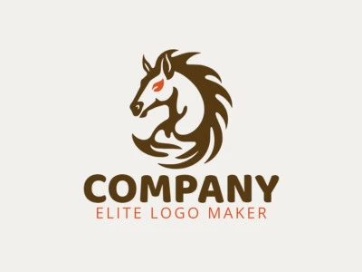 Logotipo ideal para diferentes negócios com a forma de um cavalo , com design criativo e estilo abstrato.