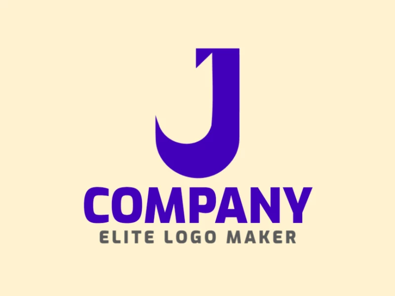 Um design de logo minimalista com formas elegantes de 'j', perfeito para uma marca moderna.