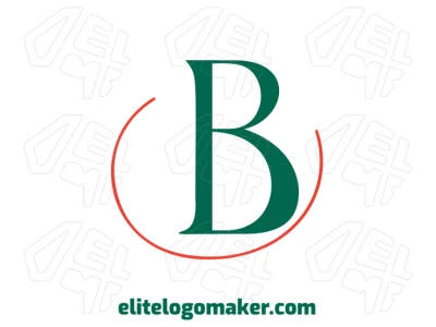 Modelo de logotipo com a letra "B" criativa e estilo de design de letra inicial.