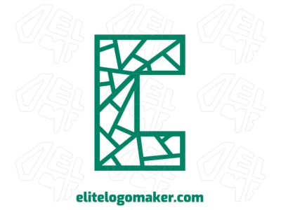 Design de logotipo gracioso com letra "C" em estilo mosaico, entregando uma identidade de marca única e artística para empresas.