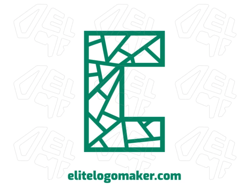 Letra "C" Com Estilo Mosaico - Gerador De Logotipo Para Empresas Design de logotipo gracioso com letra "C" em estilo mosaico, entregando uma identidade de marca única e artística para empresas.