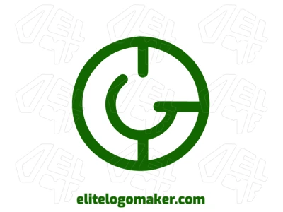 Uma representação simples e notável da letra "G" combinada com um círculo, criando um design limpo e moderno.