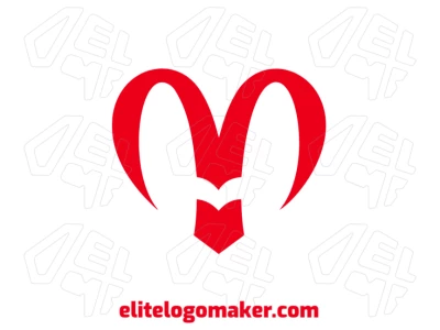 Logo criativo com a letra "M" em forma de coração, perfeito e adequado para designs que precisam de um estilo de letra inicial único e emocional.
