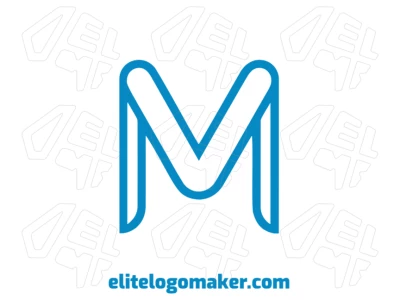 Design de logotipo elegante com a letra "M" em estilo simples e visual limpo, ideal para uma marca refinada.