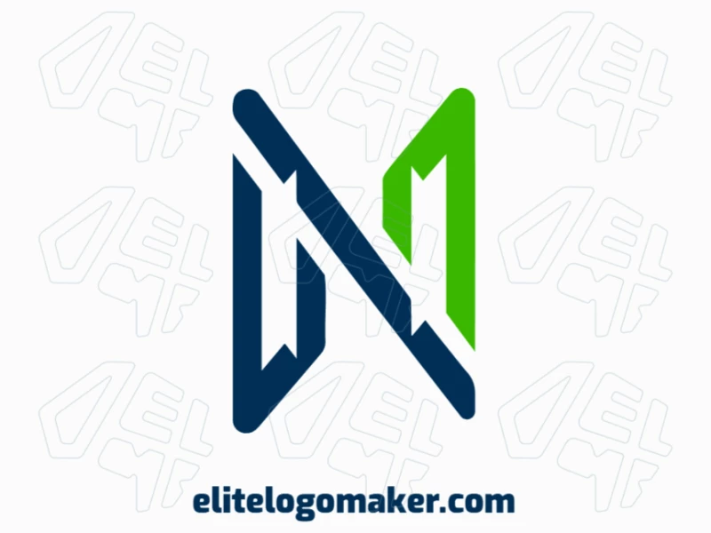 Letra N Com Bandeiras Crie Seu Logotipo On-Line Um logo de letra inicial marcante apresentando a letra 'N' adornada com bandeiras, simbolizando unidade e progresso.