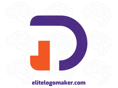 Design de logotipo noticeable com estilo minimalista que combina a letra "P" e a letra "D" para um símbolo de marca moderno e limpo.