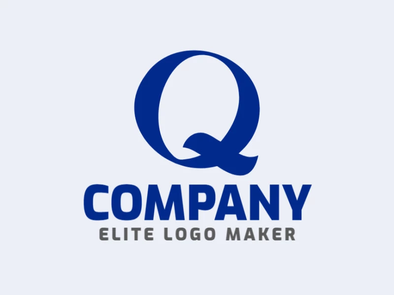 Um design de logotipo elegante e moderno que apresenta a letra 'Q' em um estilo minimalista, exalando profissionalismo e elegância.