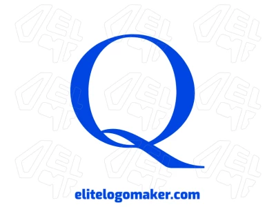 Logotipo luxuoso com a letra "Q" em um design customizável e profissional, ideal para marcas elegantes que buscam um forte estilo de letra inicial.