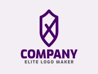 Um design de logotipo refinado e simples com a letra 'X' dentro de um escudo, criando um símbolo forte, mas discreto, perfeito para a identidade de uma empresa profissional.