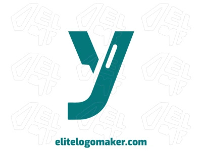 Logotipo barato e moderno com a letra "Y" em um design minimalista, ideal para uma identidade visual limpa e simples.