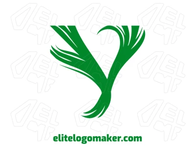 Design de logo com a letra "Y" em estilo simples e forma bonita, ideal para gerar um conceito limpo e elegante.