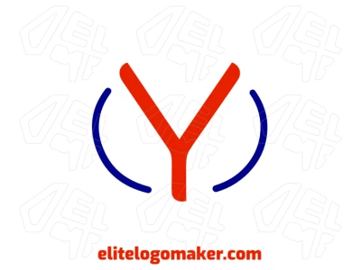 Um logo minimalista único com a letra 'Y' e um detalhe abstrato, projetado com linhas limpas e estética moderna para um visual distinto.