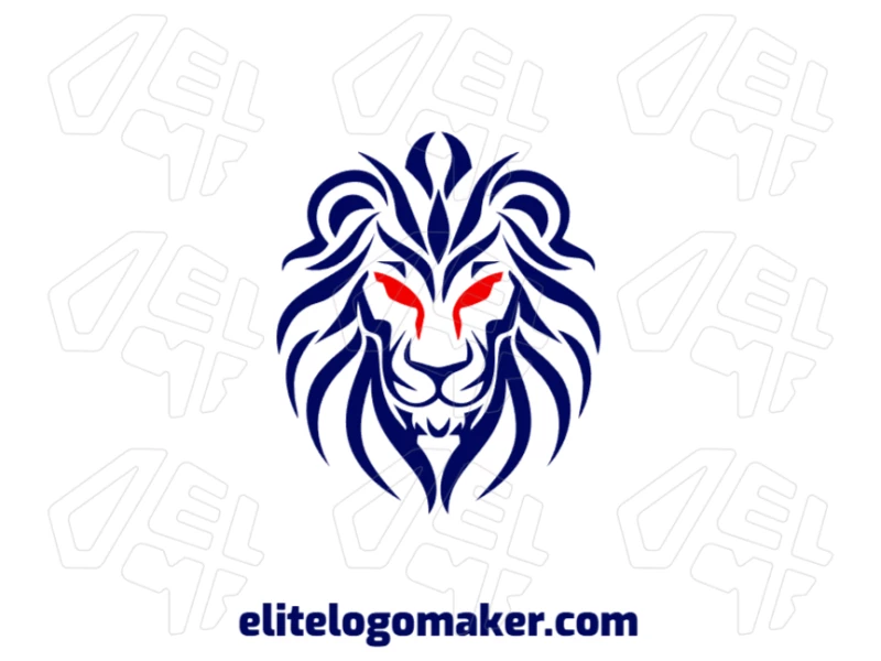 Cabeça De Leão Com Estilo Tribal Identidade Visual Logotipo único com a cabeça de leão em estilo tribal, combinando linhas fortes e padrões culturais para um design marcante e distinto.