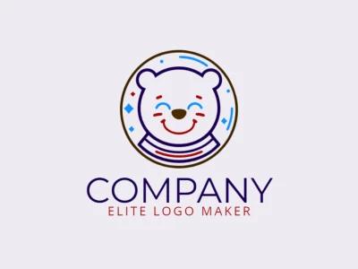 Um logo divertido com um urso pequeno e fofo, projetado com um encanto infantil para conquistar corações.