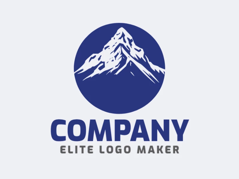 Crie seu logotipo online com a forma de uma montanha com cores customizáveis e estilo simples.