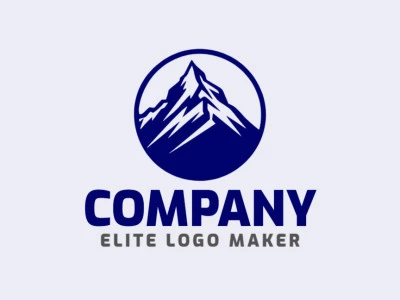 Logotipo simples com a forma de uma montanha com design criativo.