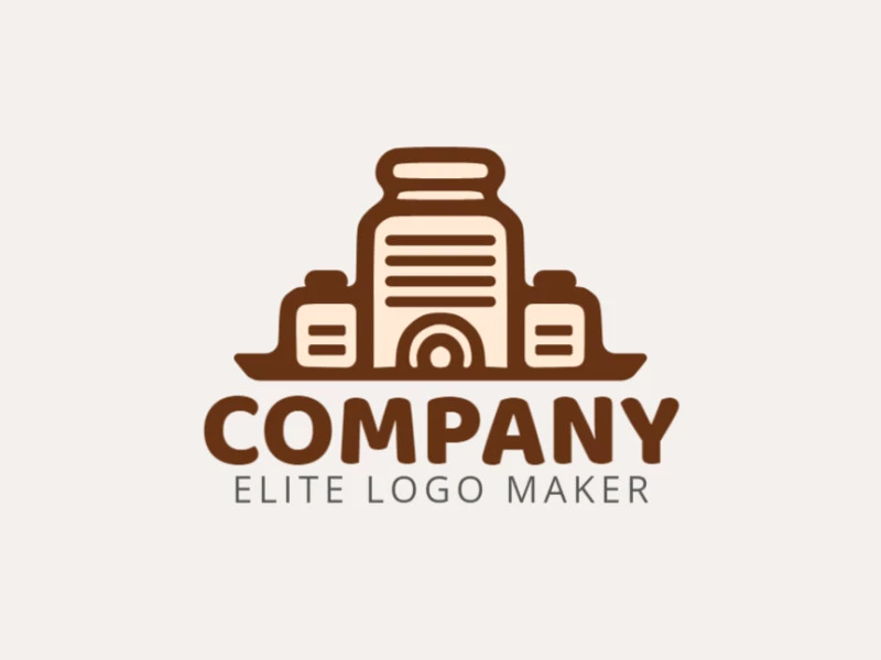 Crie um logotipo memorável para sua empresa com a forma de potes, com estilo minimalista e design criativo.