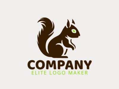 Logotipo moderno com a forma de um esquilo com design profissional e estilo animal.