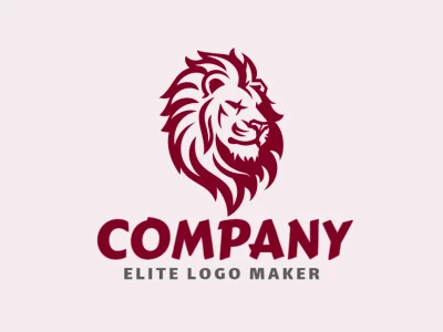 Um logotipo no estilo animal com um leão super bravo, oferecendo um design ousado e feroz apropriado para uma identidade de marca profissional e impactante.