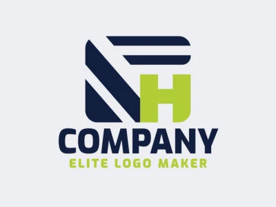 Logotipo profissional com a forma de um tucano combinado com uma letra "H", com design criativo e estilo minimalista.