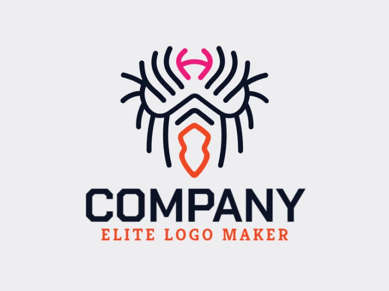 Crie seu logotipo online com a forma de um urubu com cores customizáveis e estilo abstrato.