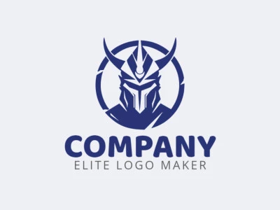 Crie um logotipo memorável para sua empresa com a forma de um guerreiro com estilo mascote e design criativo.